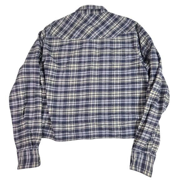 VTG Denim Supply Ralph Lauren Pearl Snap Flannel  Shirt Mens Medium Plaid Cotton - Picture 3 of 7